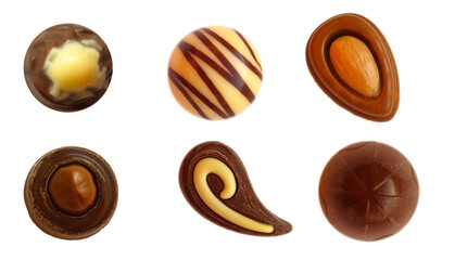 chocolate candy isolated on white background