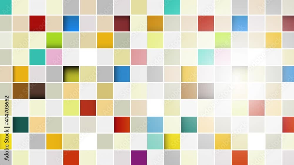 Poster colorful squares background changing colors - seamless loop