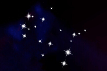 Constellation Gemini, on a dark background. Elements of this image were furnished by NASA....