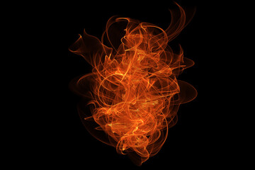 Fototapeta premium fire flames on black background