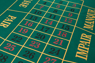 tavola da gioco per roulette