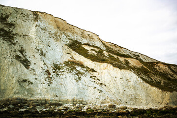 Limestone cliff by the sea.