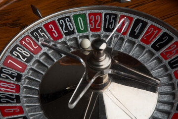 Dettaglio di una Roulette in legno 