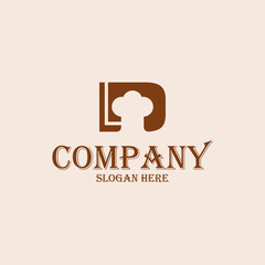 Letter D Chef Logo Design