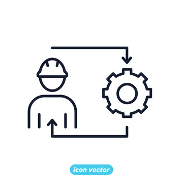 Engineering People icon. People Teamwork Engineering symbol template for graphic and web design collection logo vector illustration