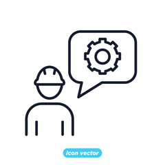 Engineering People icon. People Teamwork Engineering symbol template for graphic and web design collection logo vector illustration