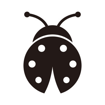 Ladybug vector icon illustration sign