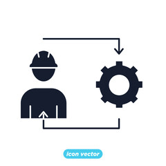 Engineering People icon. People Teamwork Engineering symbol template for graphic and web design collection logo vector illustration