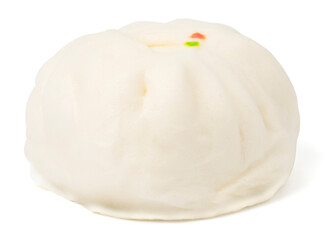  Delicious baozi, Chinese steamed meat bun is ready to eat on isolated