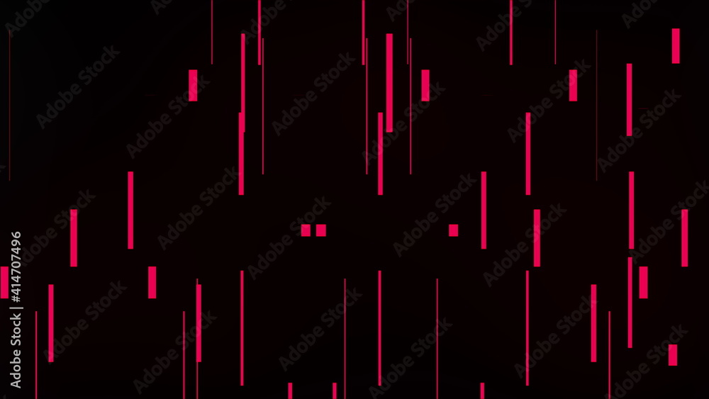 Poster computer generated fast short shapes lines. 3d rendering of the many vertical rays. chaotic backdrop