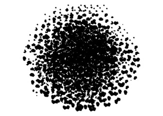Naklejka na ściany i meble Black abstract design element on a white background in the form of an explosion, salute or splashes. For web design, printing, interior decor ... Vector illustration