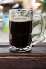 Dark draft beer in mug