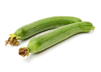fresh loofah on the white background 