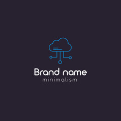 cloud logo concept.minimalism vector illustration