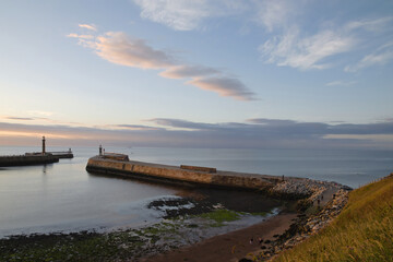 Obraz premium Whitby harbor England 