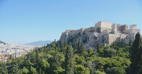 Fototapeta na wymiar the acropolis is a term that originally indicated the highest part of the Greek polis. The acropolis is the most eminent and fortified part of an ancient city.