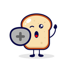 Bread protect cute character illustration