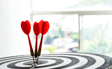 Success goals Targeting the business concept. The concept of starting a new business that goes...