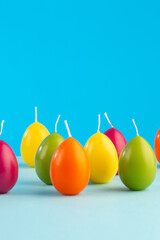 Easter egg candle lightning in studio