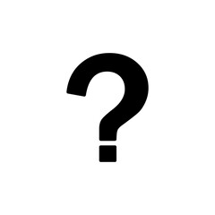 Question mark icon, text. Vector illustration.