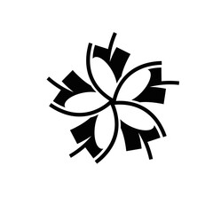 Vector of Plumeria flower icon, logo template