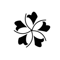Vector of Plumeria flower icon, logo template