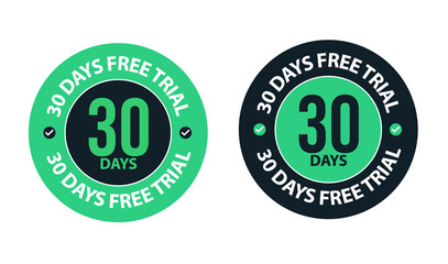 30 days free trial vector icon for software related products