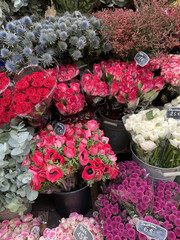 flowers in a market