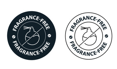 fragrance free vector icon. product package instruction icon