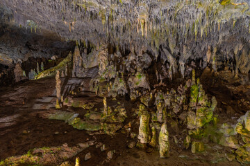 Interior of Snezhanka cave in Bulgaria