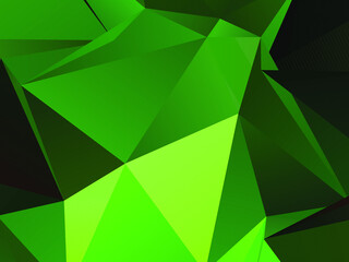 Creative polygonal green background. Vector drawing for business cards, web banners, wallpapers, screensavers.