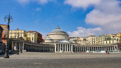 Fototapeta na wymiar Naples, piazza del Plebiscito