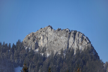 Im Winter aufs Feichteck: Blick auf die Wasserwand