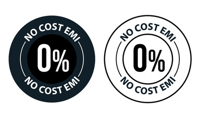 no cost EMI Vector icon isolated on white background