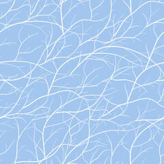 Seamless pattern with branch silhouettes