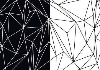 fondo vector blanco y negro con patrones de triangulos