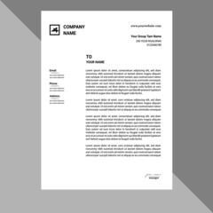 Abstract Corporate Business Style Letterhead Design Vector Template For Your Project. Simple And Clean Print Ready Design ,Elegant Flat Design Vector Illustration.