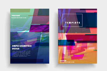 Artistic covers design. Creative colors backgrounds. Trendy futuristic design