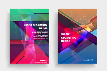 Fototapeta premium Artistic covers design. Creative colors backgrounds. Trendy futuristic design