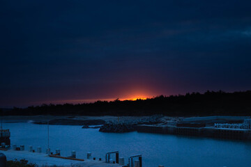 Sunset on Fu Guodun (Oyster shell pier), Kinmen County.