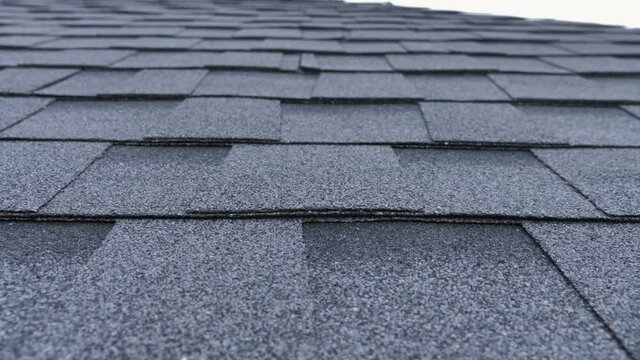 Soft Roof Texture. Flexible Shingles Close-Up 