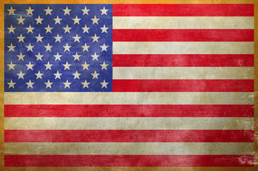 Naklejka premium Grunge USA Flag background texture