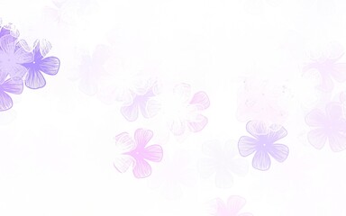 Light Purple, Pink vector natural backdrop with flowers