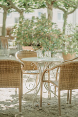 Pause im Café im Hochsommer