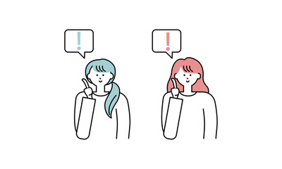 シンプル人物のなるほど女性 © Nekoyamada