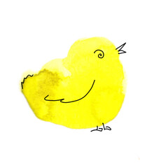 A spot of bird Doodle watercolor