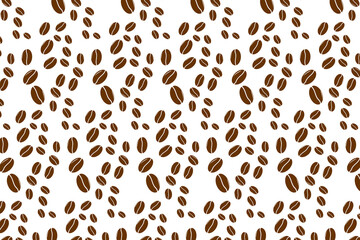 Simple coffee bean pattern illustration in roasted brown color
