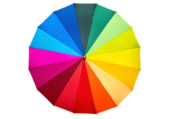 Obraz premium multicolored umbrella isolated on white background