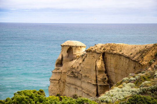 Landscape with limestone rocks in the sea
