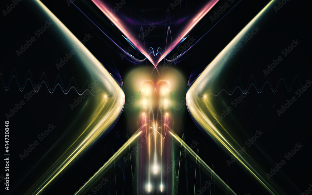Poster abstract illustration background image patterns in the form of lines and geometric shapes intersecti